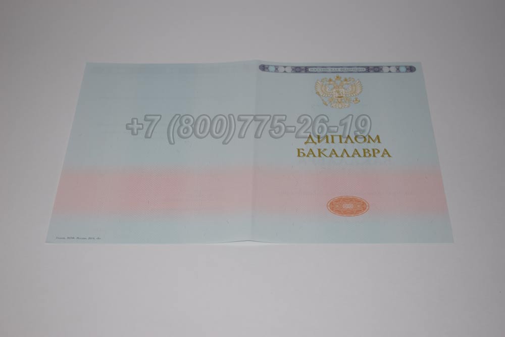 Бланк диплома бакалавра Гознак 2014-2024 год выпуска г.Иркутск